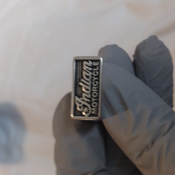 Vintage Sterling Silver Indian Motorcycle Ring w/ Biker Pin - Picture 9 of 11